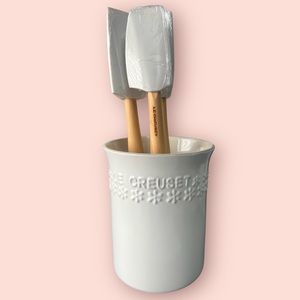Le Creuset Fleur Utensils Crock with Spatulas & Spoon (Cotton)